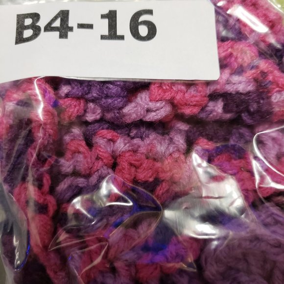 Woman's Handmade Crochet 2 Scrunchies and Flower Headband Purple Multicolor - Picture 11 of 11